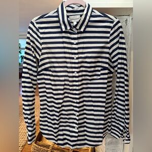 J. Crew Striped Shirt “boy fit” - Navy and White